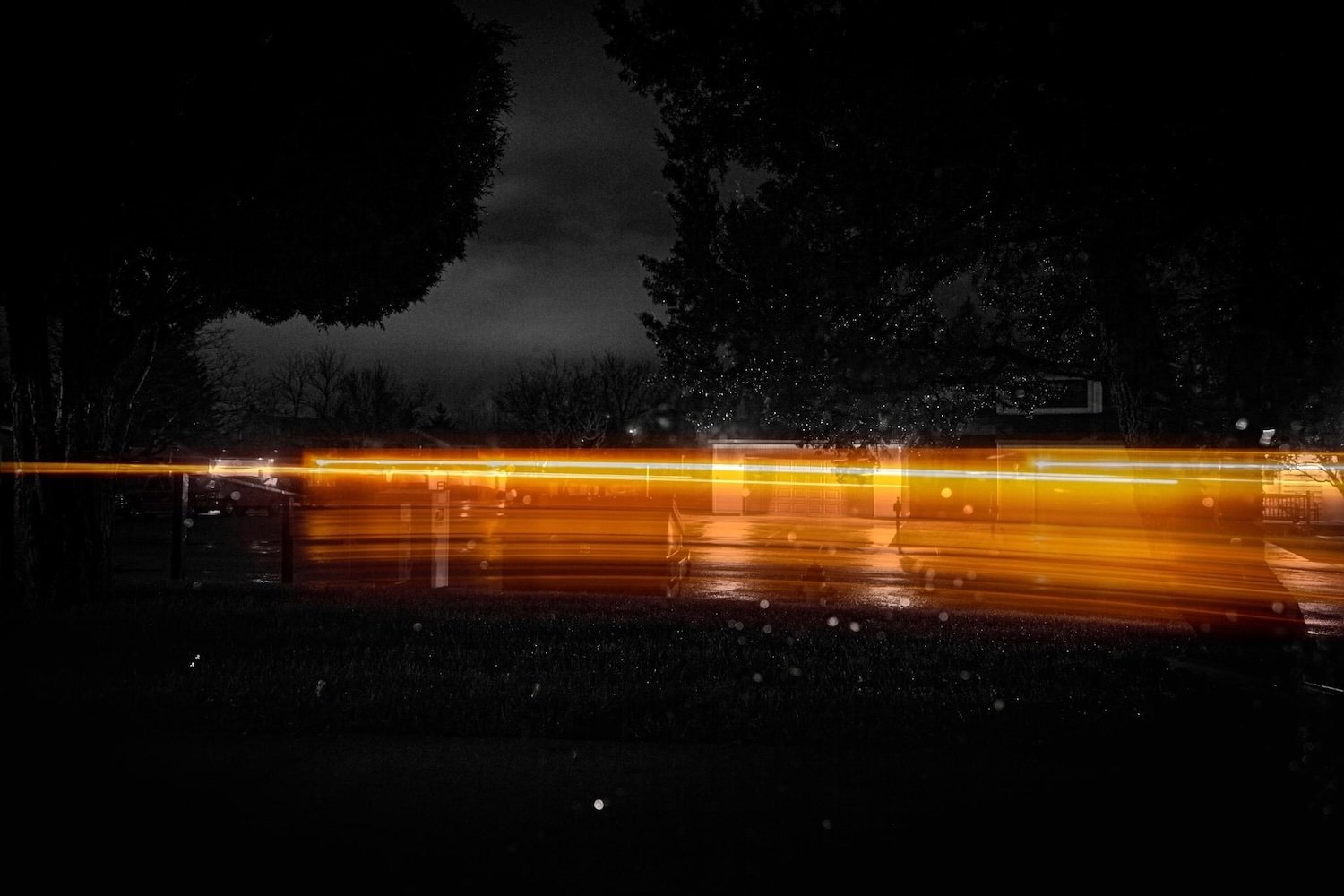Light Streaks at Night, Casper WY